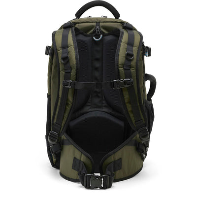 Forest Green Kiboko 30L+ camera backpack back view