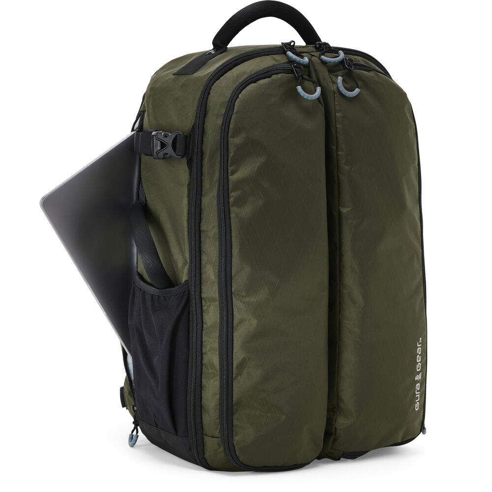 Forest Green Kiboko 30L+ camera backpack laptop compartment