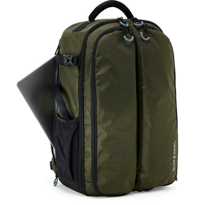 Forest Green Kiboko 30L+ camera backpack laptop compartment