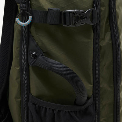 Forest Green Kiboko 30L+ camera backpack handle