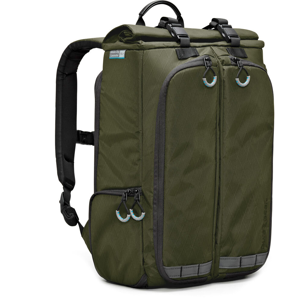 Forest Green Kiboko City Commuter 18L backpack angled view