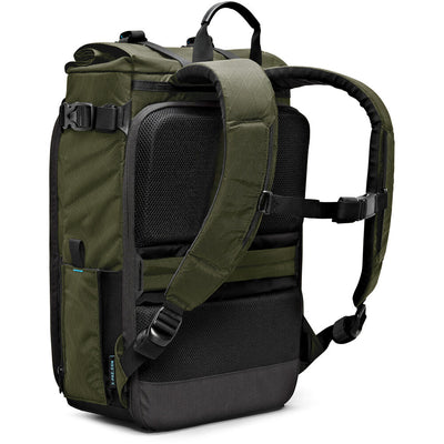 Forest Green Kiboko City Commuter 18L backpack angled back view