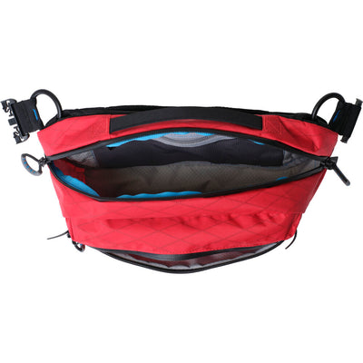 Red Kiboko City Sling 6L camera bag top view open