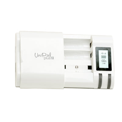 Hahnel Unipal Plus II adjustable universal battery charger with USB-A output
