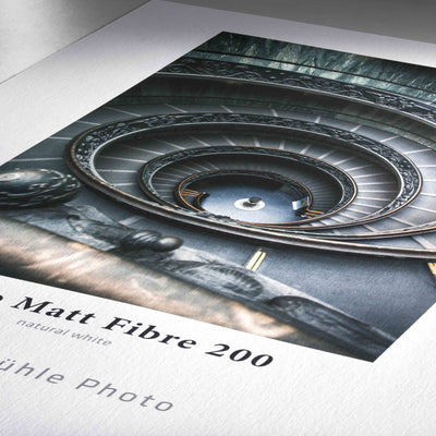 Get superior print quality with the Hahnemühle Photo Paper Matt Fibre A4 200 Paper, featuring a smooth matte finish for vibrant, detailed photo prints.