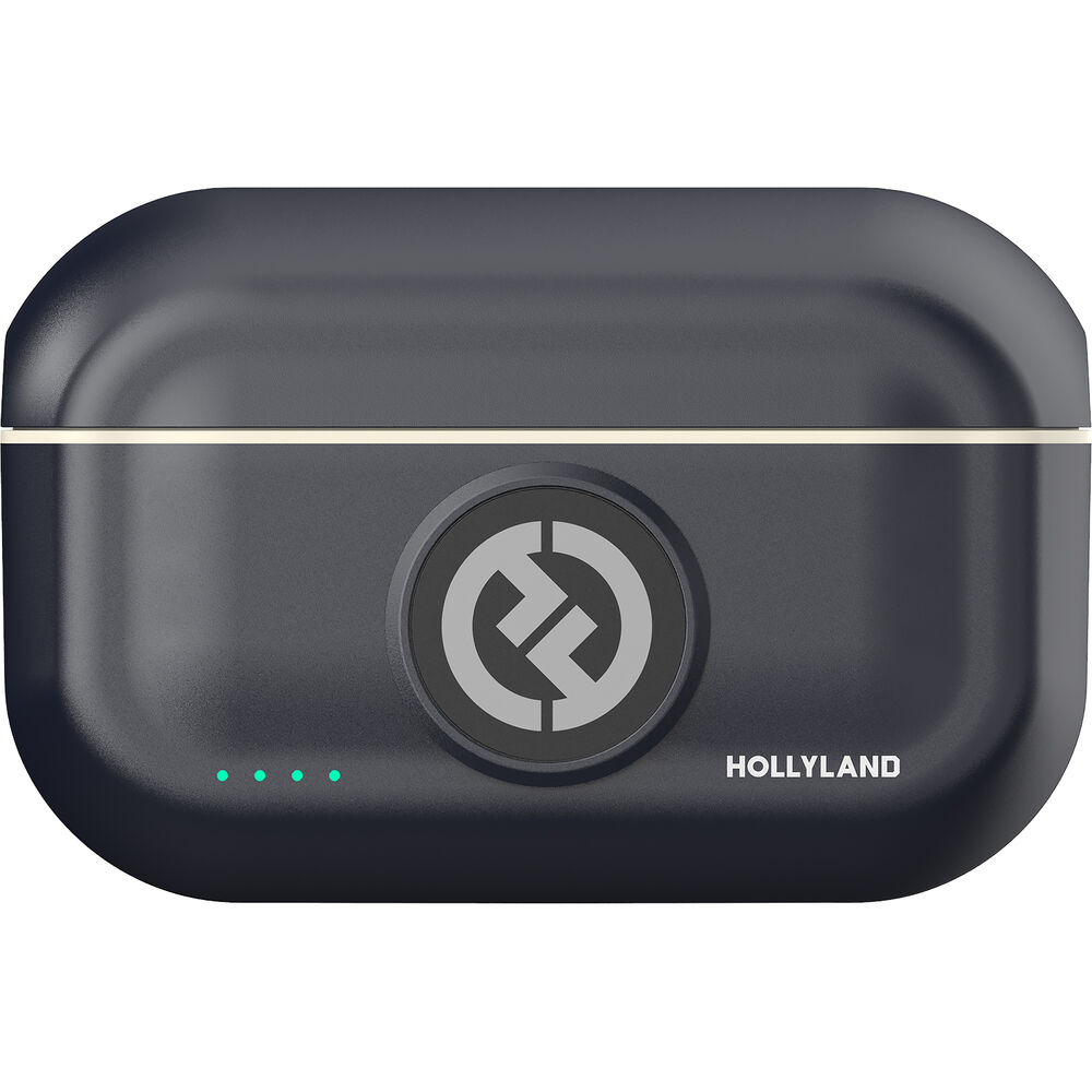 Hollyland Lark M2 Duo Wireless Mic USB-C with two omnidirectional transmitters, USB-C plug-in receiver, 2.4 GHz transmission and included charging case.
