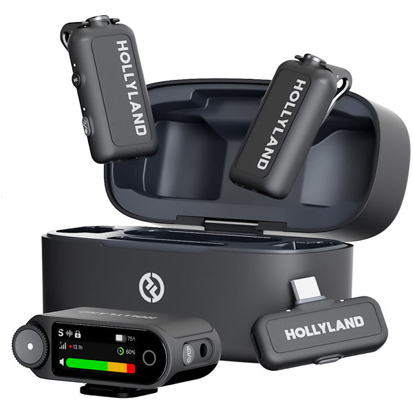 Hollyland Lark Max 2 Wireless Mic | Camera-Mount 2x RX & a TX