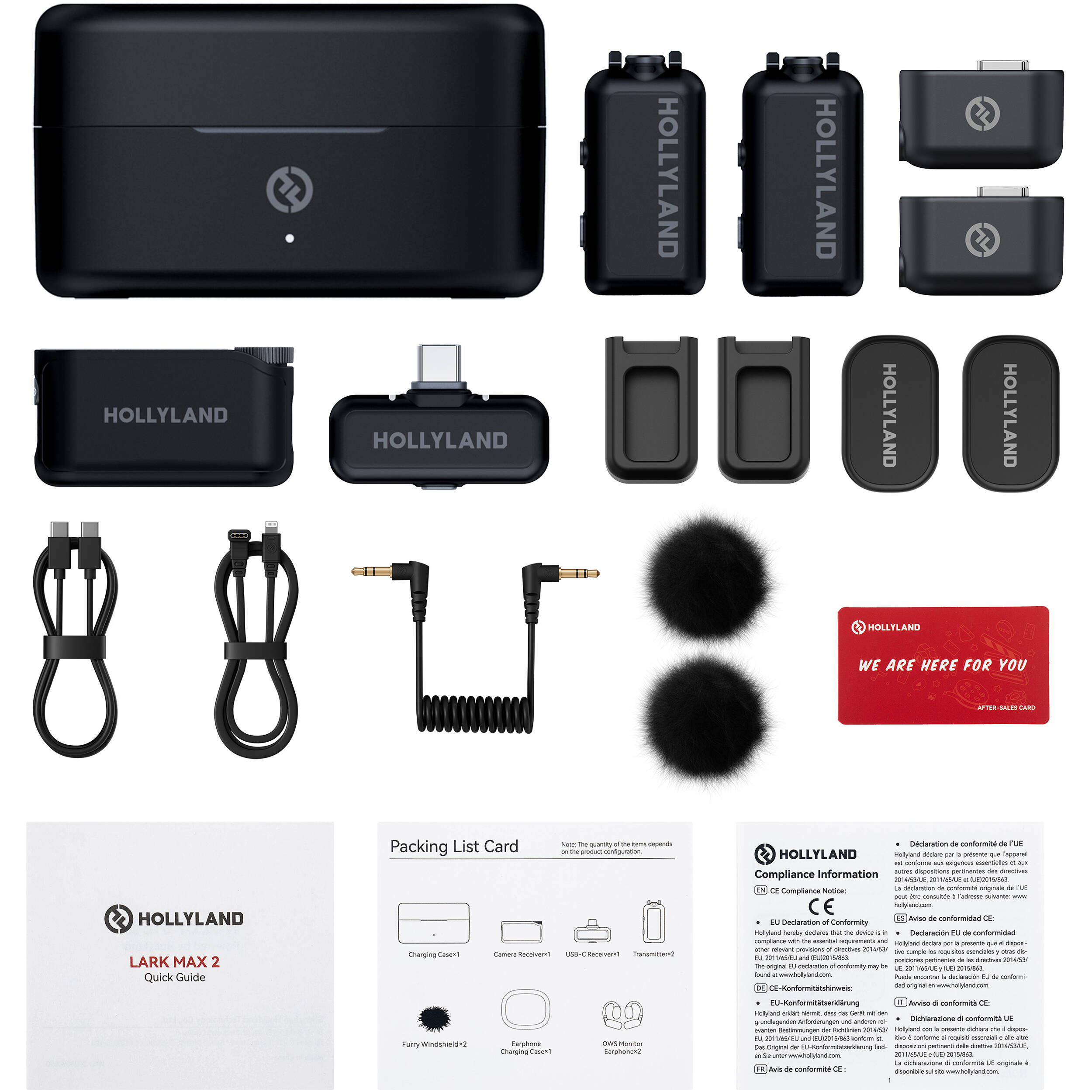 Hollyland Lark Max 2 Wireless Mic | Camera-Mount 2x RX & a TX