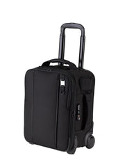 Tenba Roadie Roller 18 in black — professional carry-on camera case with padded dividers, wheels, and weather-resistant design.