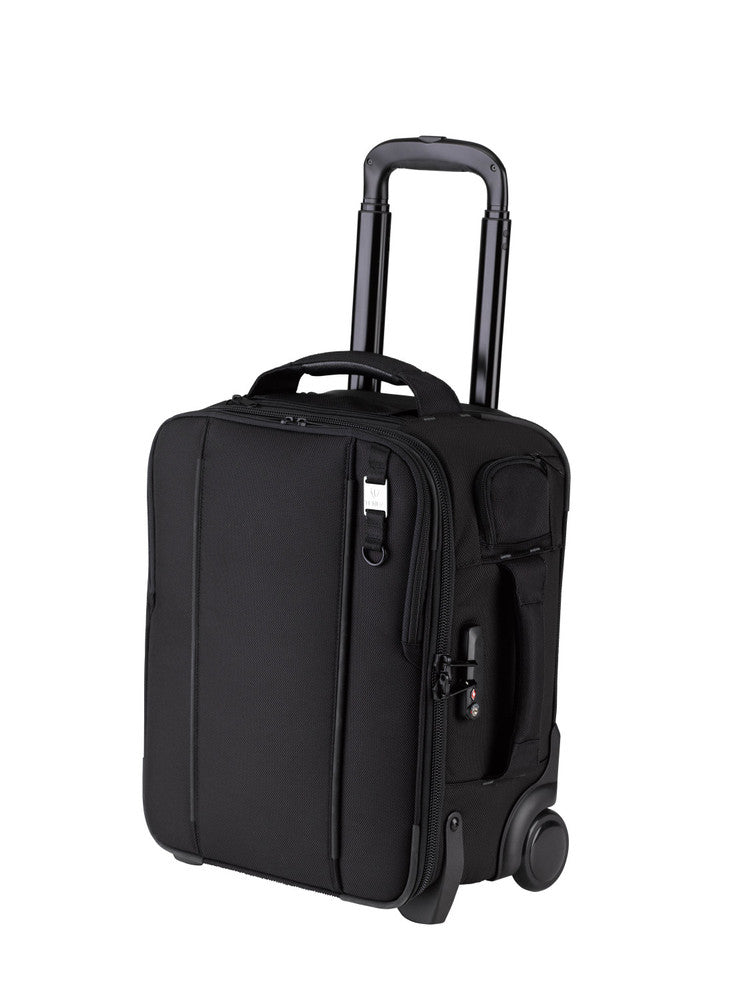 Tenba Roadie Roller 18 in black — professional carry-on camera case with padded dividers, wheels, and weather-resistant design.