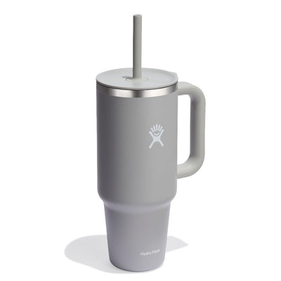 Stay refreshed on the go with the Hydro Flask 1183ml Travel Tumbler. Keeps drinks cold for hours with a leak resistant design and comfy handle.