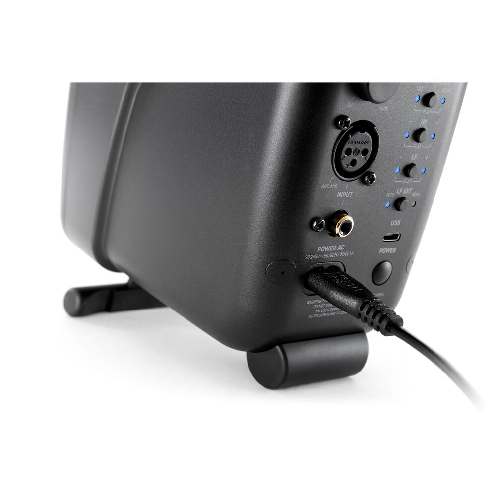 IK Multimedia iLoud Micro Monitor Pro single speaker close up view of lower back buttons