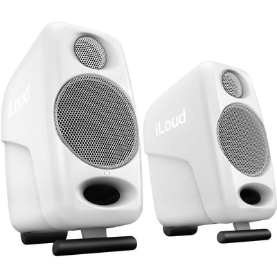 IK Multimedia iLoud Micro Monitor speakers angled front view
