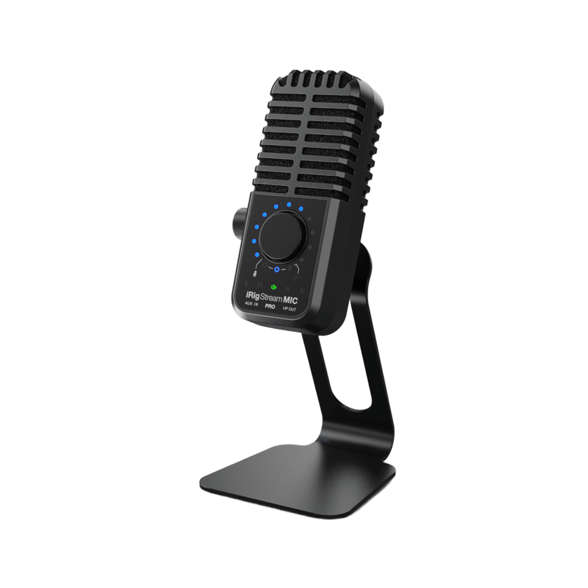 IK Multimedia iRig Stream Mic Pro streaming mic angled view