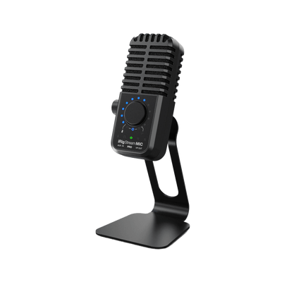 IK Multimedia iRig Stream Mic Pro streaming mic angled view