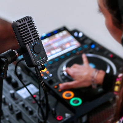 IK Multimedia iRig Stream Mic Pro streaming mic lifestyle shot