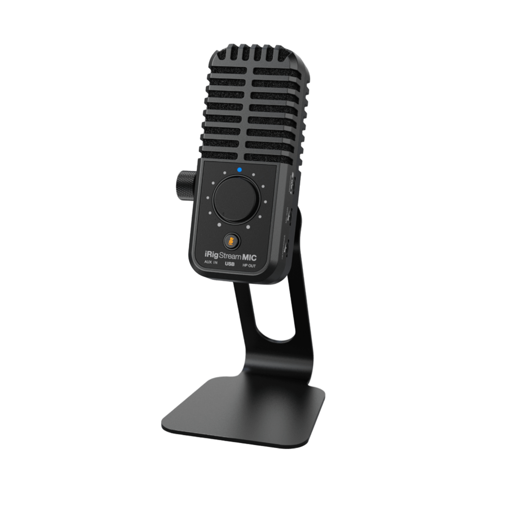 IK Multimedia iRig Stream Mic USB microphone angled front view
