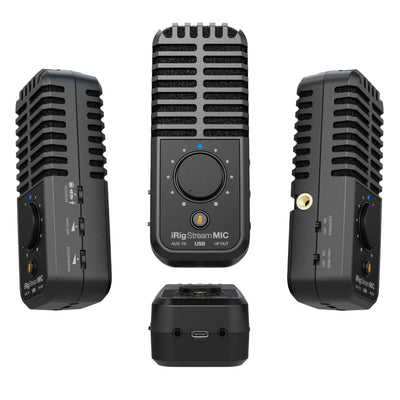IK Multimedia iRig Stream Mic USB microphone side views