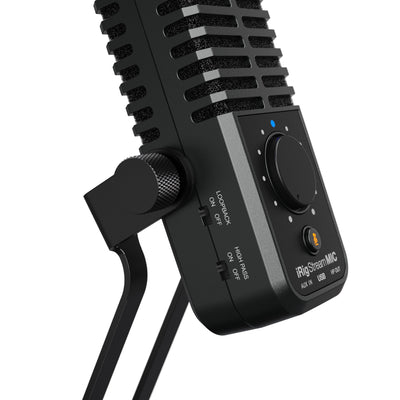 IK Multimedia iRig Stream Mic USB microphone close up