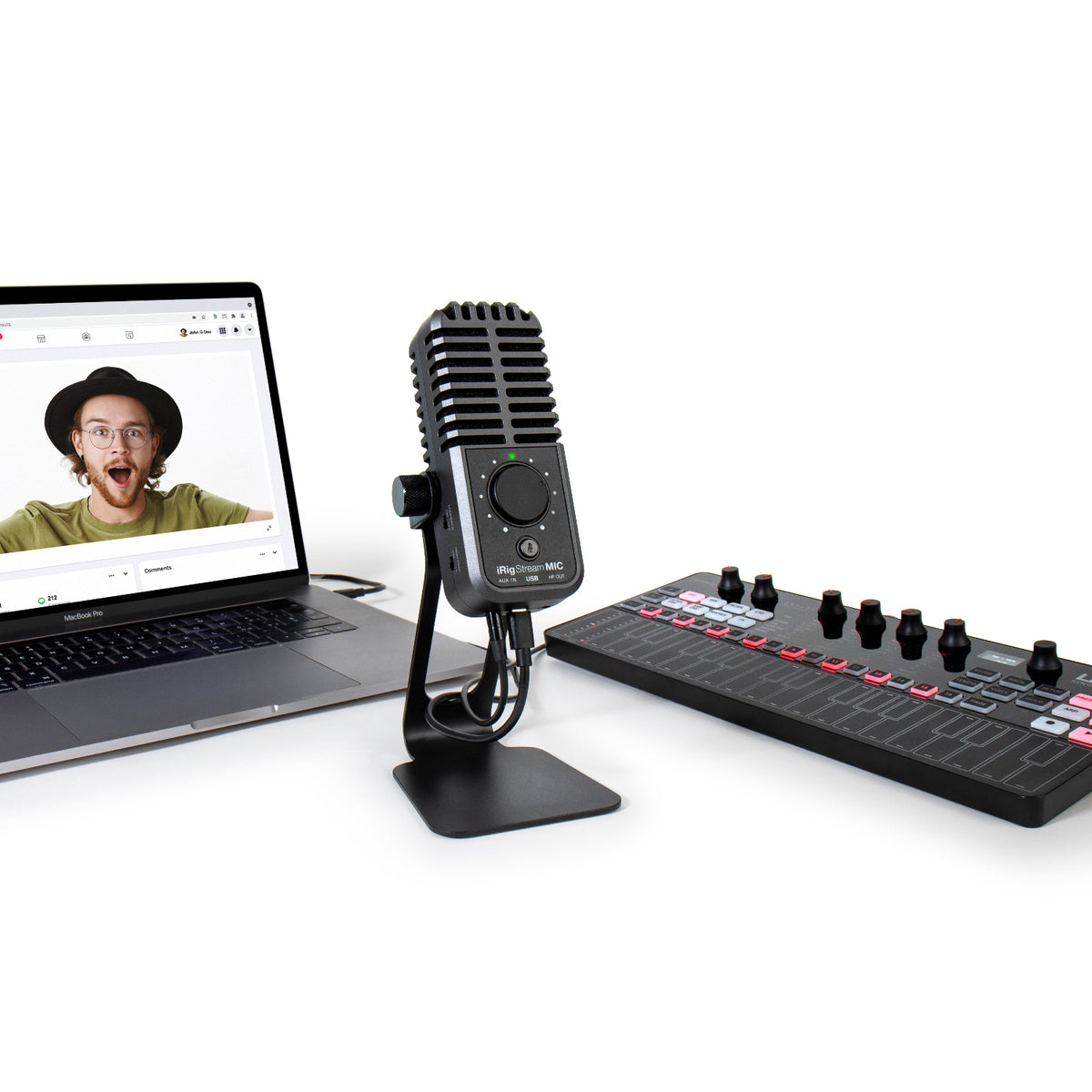 IK Multimedia iRig Stream Mic USB microphone lifestyle image