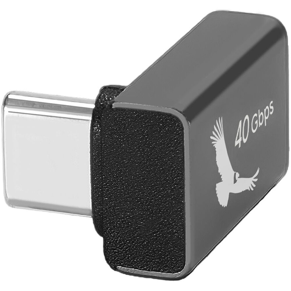 USB-C right angle adaptor with 40Gbps USB 4.0 speed and compact design