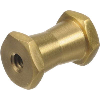 Impact solid-brass short double female stud with 1/4-20 and 3/8-16 threads for Super Clamps