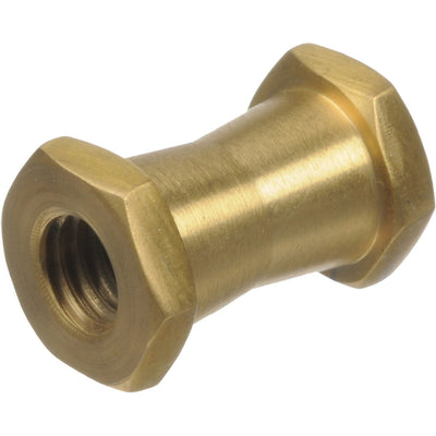 Impact solid-brass short double female stud with 1/4-20 and 3/8-16 threads for Super Clamps
