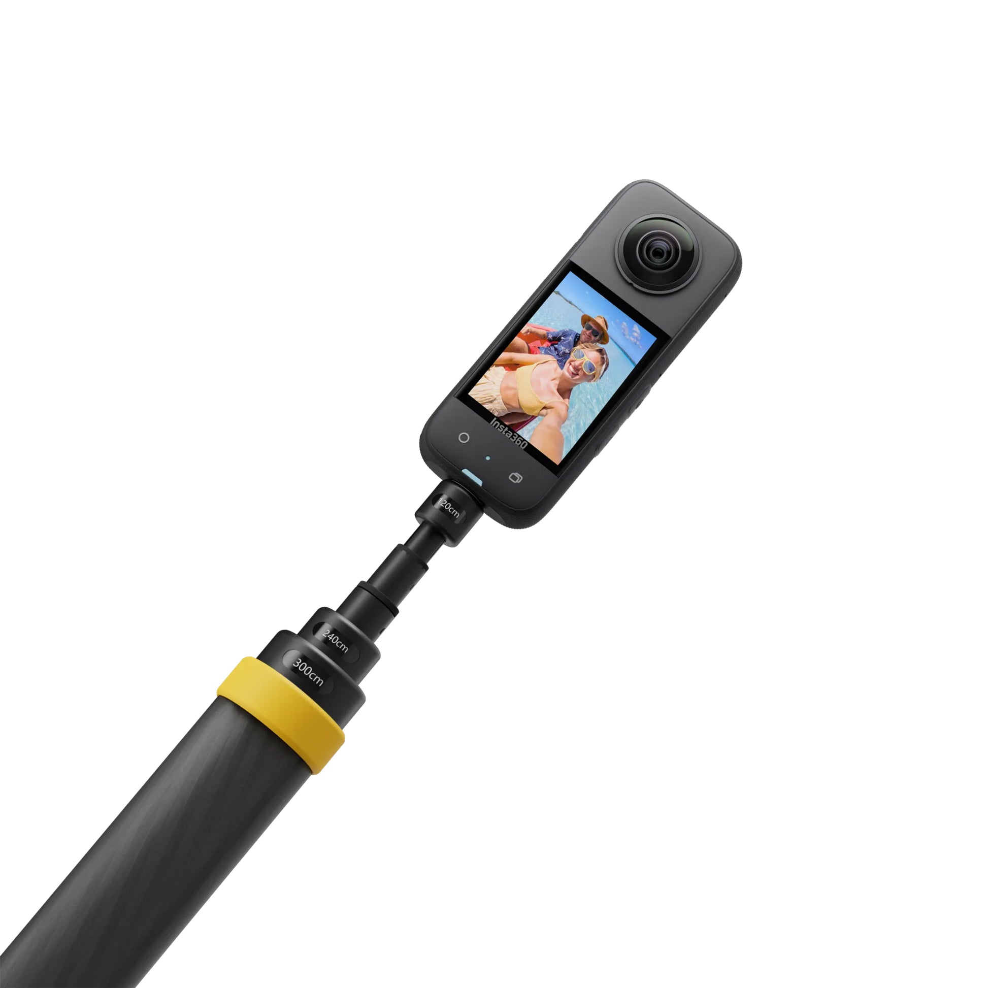 Insta360 selfie stick extending to 300 cm with invisible mode