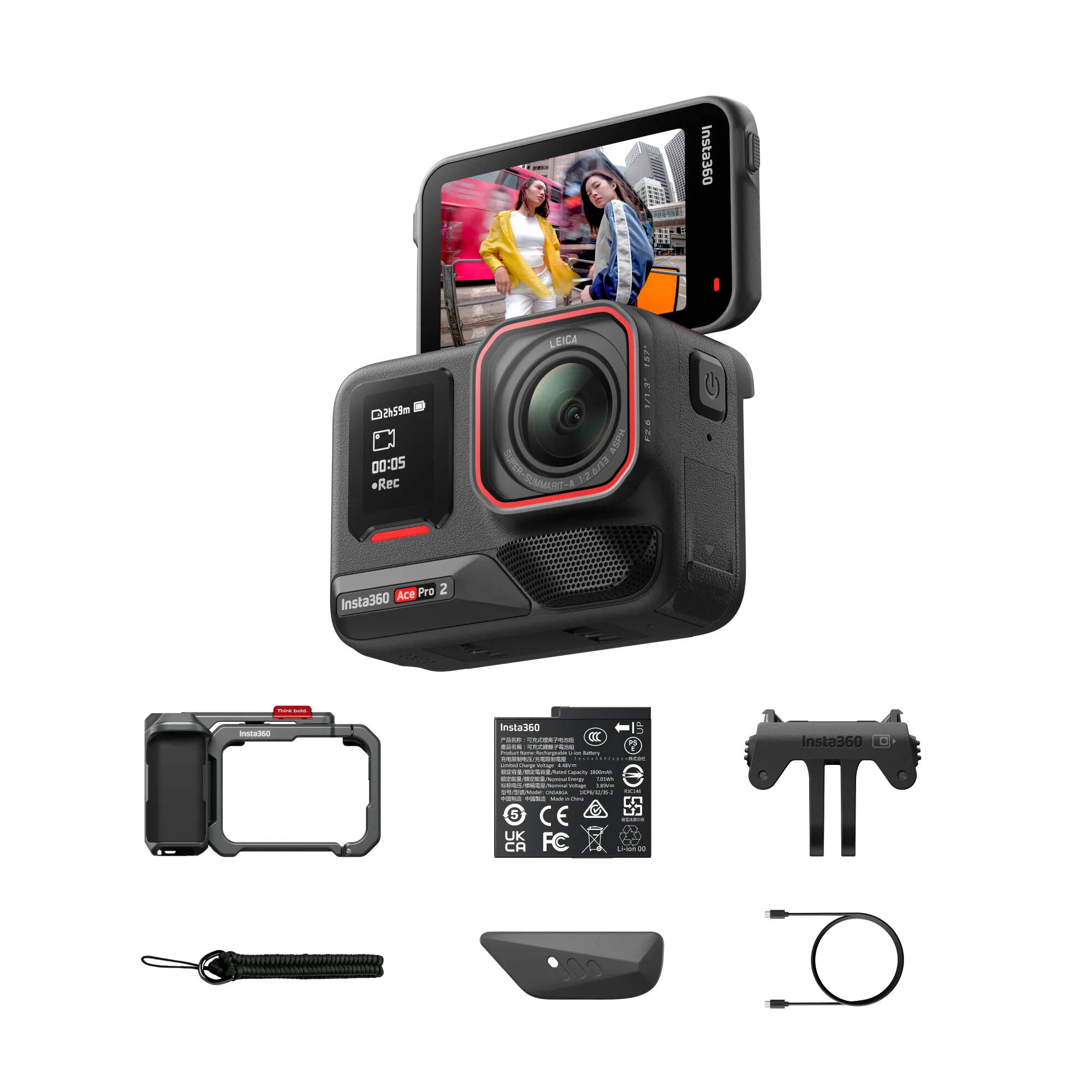 Insta360 Ace Pro 2 action camera with 8K video recording and dual AI chip system