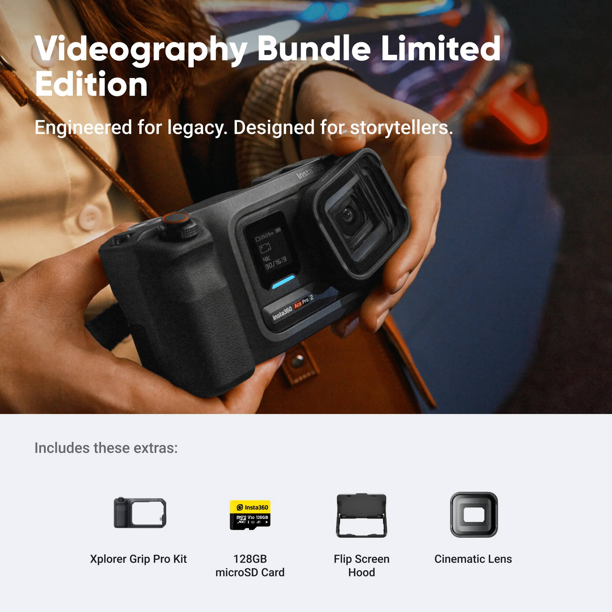 Insta360 Ace Pro 2 Action Camera Videography Bundle
