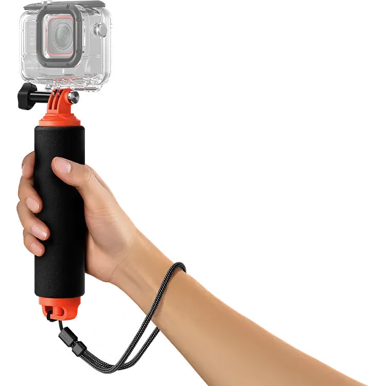 Insta360 Floating Handgrip for secure water action camera shooting

