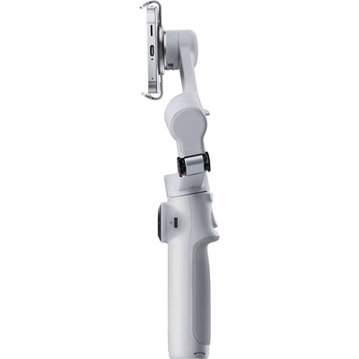 Insta360 Flow 2 Standard Bundle (Grey) featuring 3-axis gimbal stabilization, built-in selfie stick and metal tripod, advanced Deep Track 4.0 AI tracking with group, distance, and gesture tracking, smartphone and Apple Watch remote control, SmartWheel button, magnetic phone clamp, and up to 10-hour runtime.