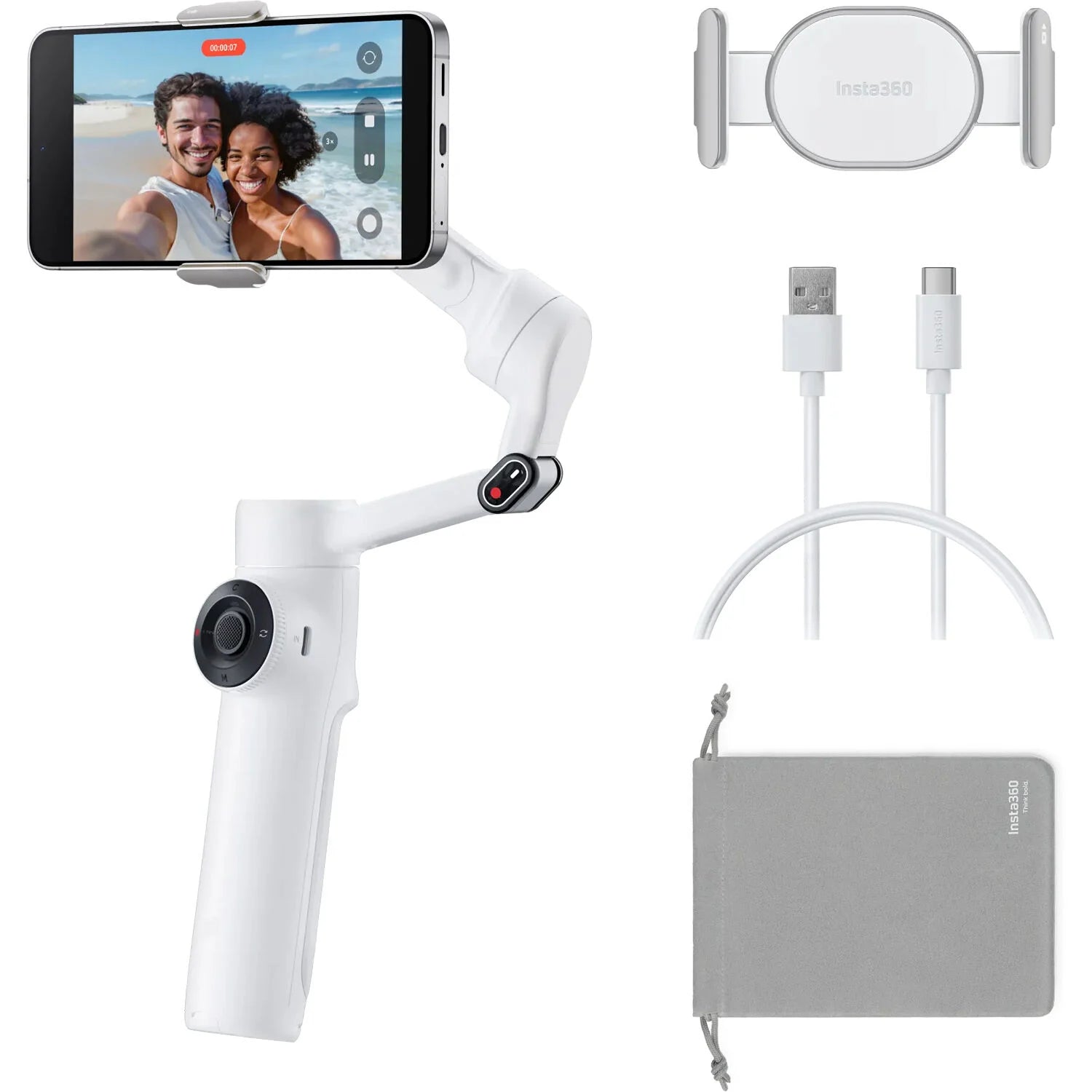 Insta360 Flow 2 Standard Bundle (White) – Outdoorphoto
