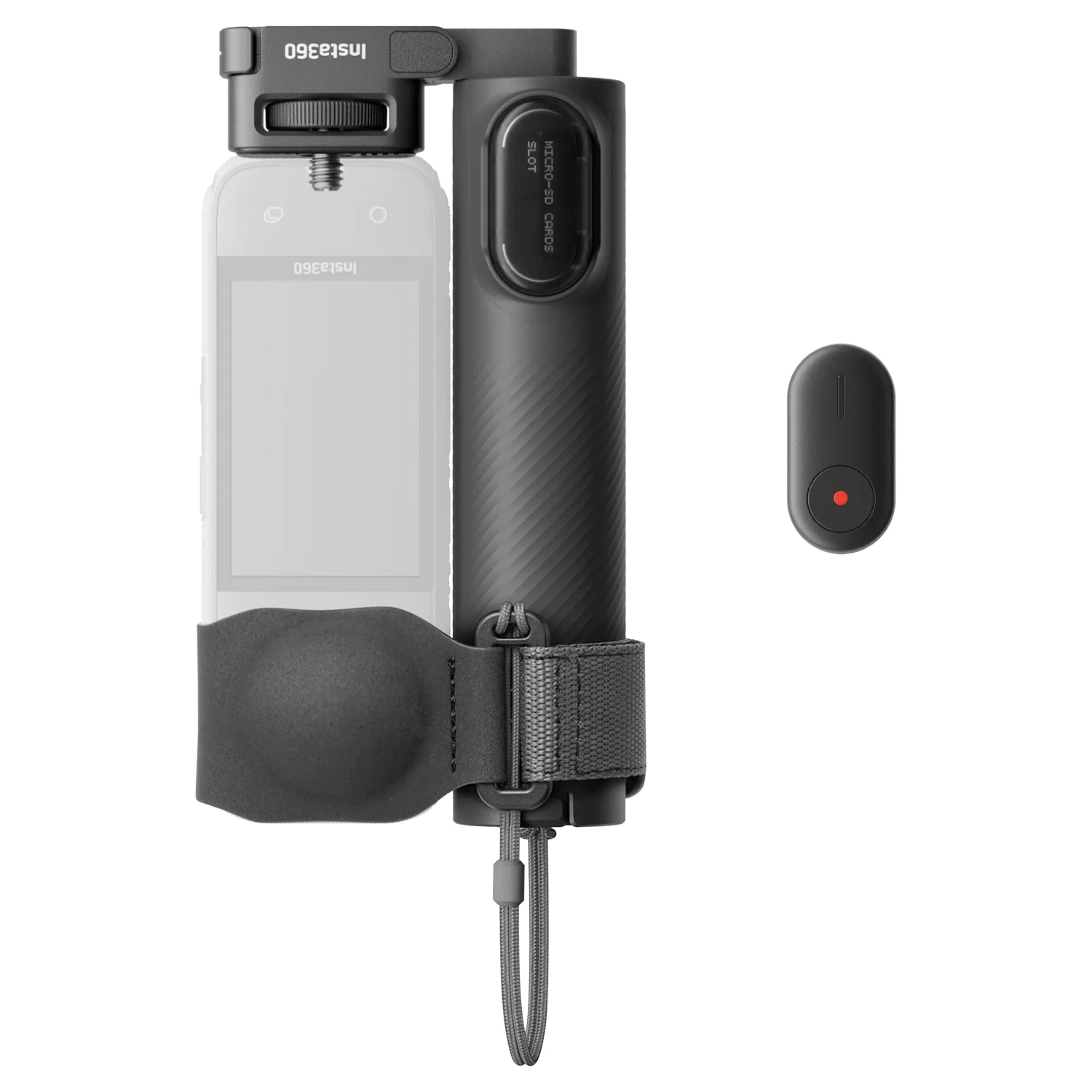 Insta360 Foldable 2-in-1 Selfie Stick with tripod design
