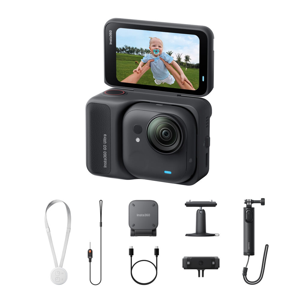 Insta360 GO Ultra Creator Bundle Black compact 4K action camera