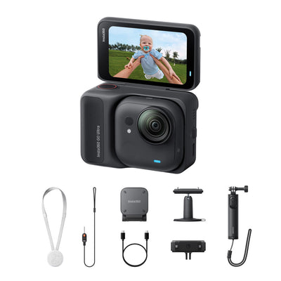Insta360 GO Ultra Creator Bundle Black compact 4K action camera