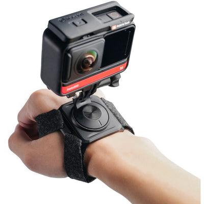 Insta360 Hand Mount Bundle with adjustable straps and rotating mount
