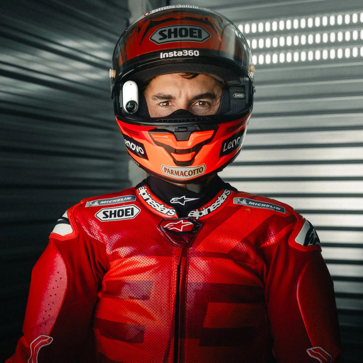 Insta360 GO 3S in-helmet POV mount installed inside helmet
