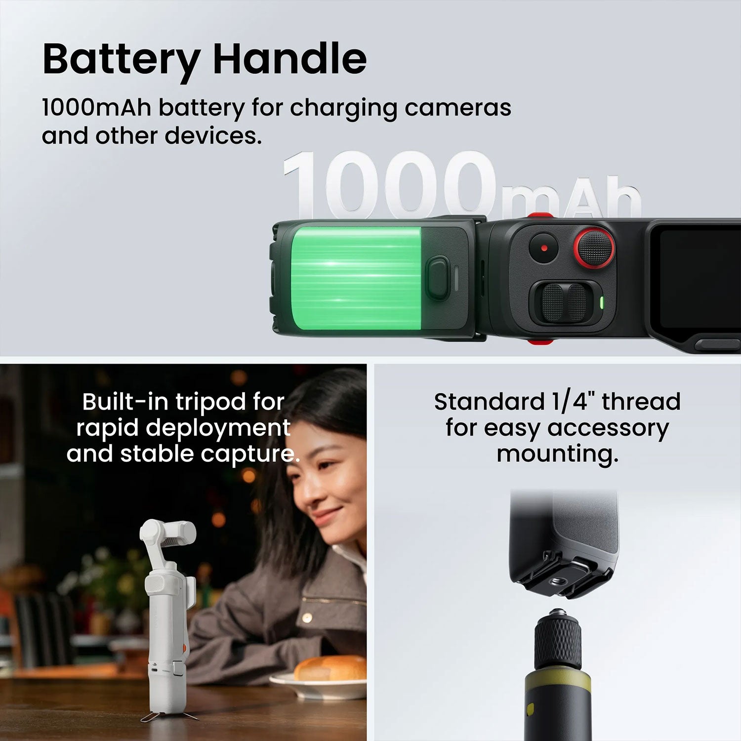 Insta360 Luna Ultra Creator Bundle 8K AI camera - featuring battery handle 