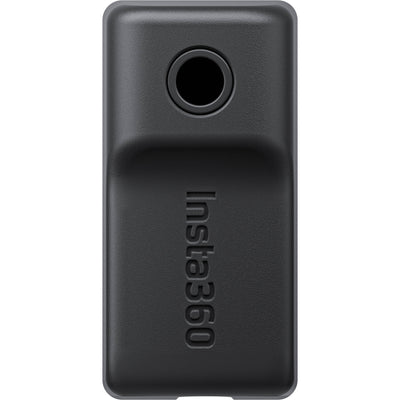 Black camera case with 'insta360' branding on a white background