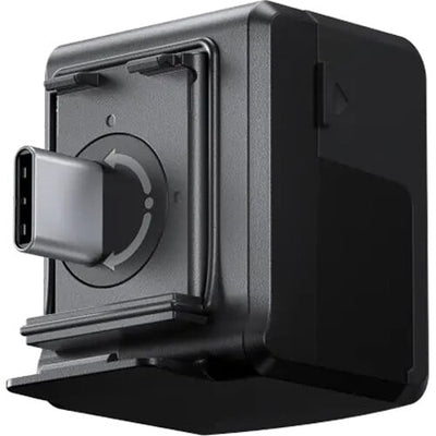 Compact Insta360 Quick Reader with USB-C and Lightning connectors for fast, wireless-free transfer of footage from Ace and Ace Pro cameras to iOS and Android devices.