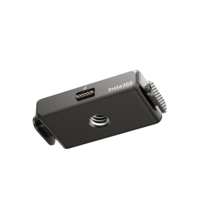 Ultra-thin magnetic quick release mount for Insta360 X5 with secure sliding lock, 1/4” tripod compatibility, designed to stay invisible in 360° shots and enable rapid camera changes.