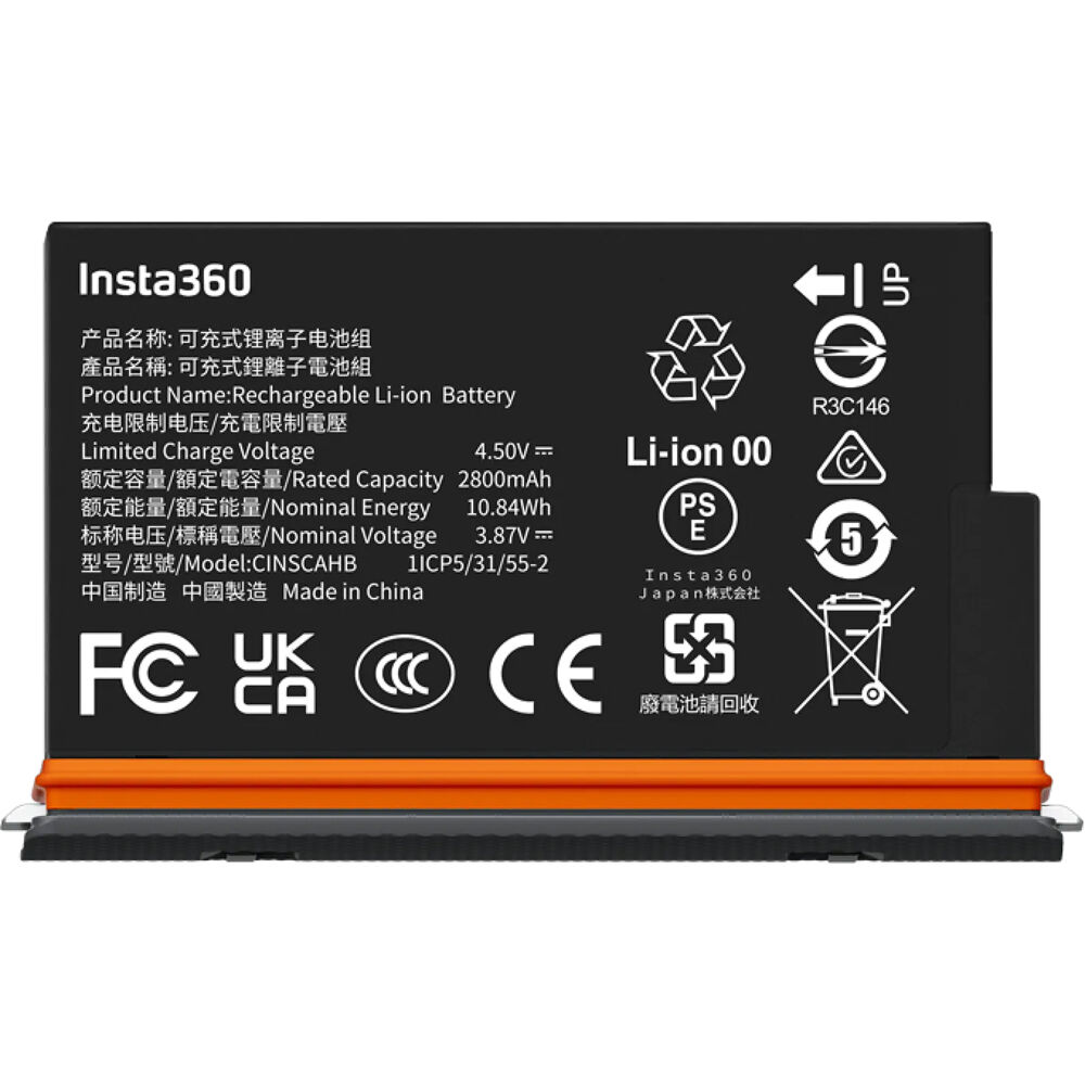 Insta360 X5 Ultra Rechargeable Battery with 2800mAh and storage case
