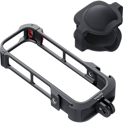Insta360 Utility Frame for X4 – durable protective housing with cold shoe mounts and folding fingers for mounting accessories on the X4 camera.