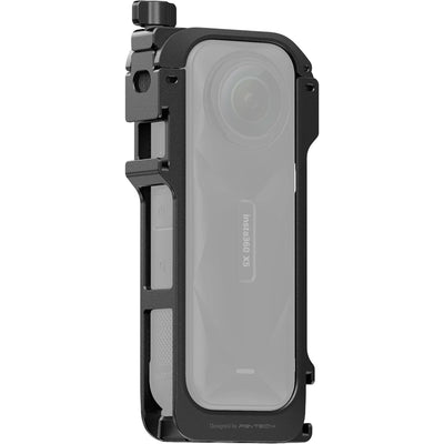 Insta360 X5 Utility Frame with cold shoe mounts and lens cap
