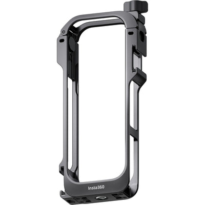 Insta360 X5 Utility Frame with cold shoe mounts and lens cap
