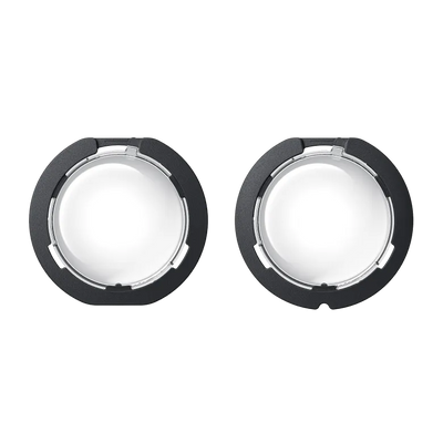 Standard removable lens guards for Insta360 X3 with multi-coated acrylic lenses, twist-off design for tool-free installation, secure locking bases, and clear 360° image protection.