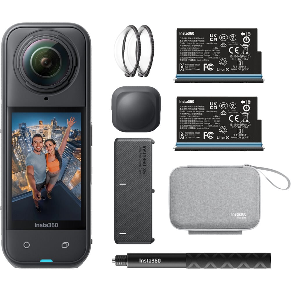 Create immersive 8K 360° videos with the Insta360 X5 Essentials Bundle. Rugged, waterproof and packed with AI-powered features for seamless content creation.