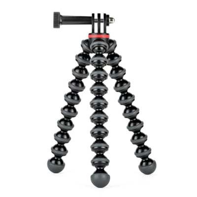 This is a flexible, rugged, high-quality tripod designed and created with action video cameras like the GoPro and comes with a GoPro mount in the box.