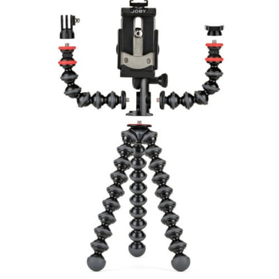 Create pro videos, vlogs, and YouTube content with the GorillaPod Mobile Rig that is flexible, portable, and user-friendly from Joby.